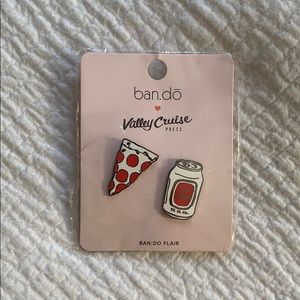 Bando x Valley Cruise Pizza and Beer lapel pins